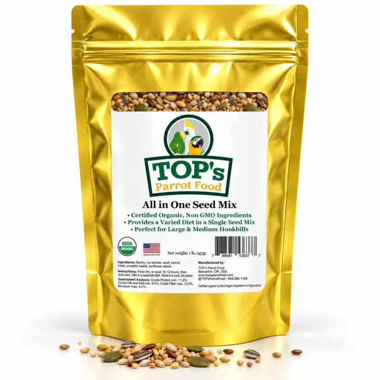 TOP'S All In One Soak Mix – bio směs semen k namáčení a klíčení pro papoušky – 453 g od ParrotPlanet.cz