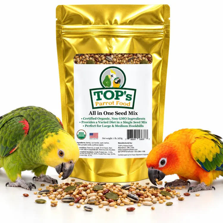 TOP'S All In One Soak Mix – bio směs semen k namáčení a klíčení pro papoušky – 453 g od ParrotPlanet.cz