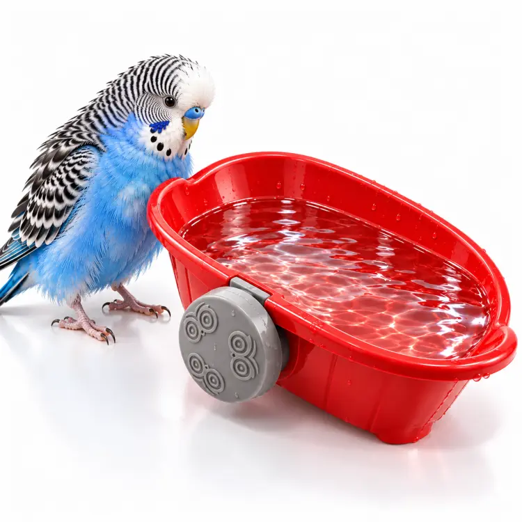 Koupací vanička pro malé papoušky 14,2 × 8,5 × 4,2 cm – koupelna do klece od ParrotPlanet.cz