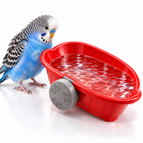 Koupací vanička pro malé papoušky 14,2 × 8,5 × 4,2 cm – koupelna do klece od ParrotPlanet.cz
