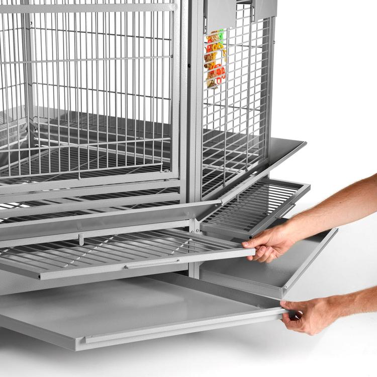 Klece pro papoušky Montana Denver rohová světlá pro velké papoušky od ParrotPlanet.cz