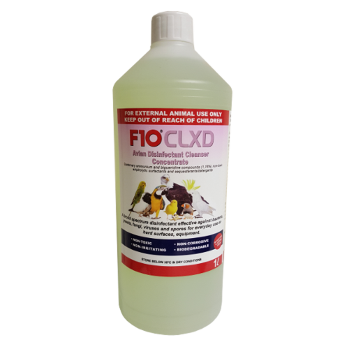 F10 CLXD – dezinfekční koncentrát S PŘÍDAVKEM DETERGENTU 1L od ParrotPlanet.cz