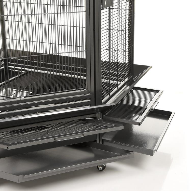 Klece pro papoušky Montana Denver II rohová tmavá pro malé papoušky od ParrotPlanet.cz