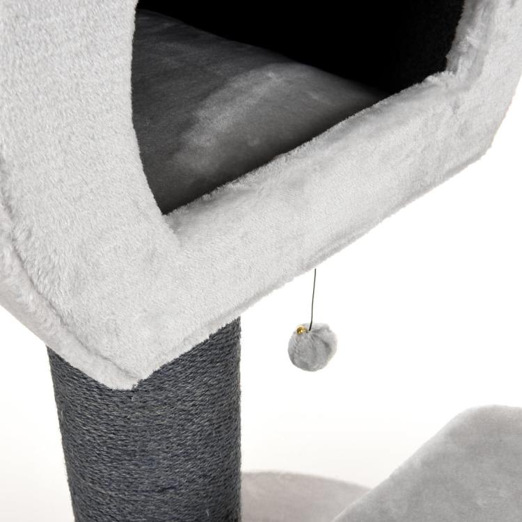 LONDON XXL – škrabadlo a pelíšek pro kočky Canadian Cat – pro velké kočky – světle šedé od ParrotPlanet.cz