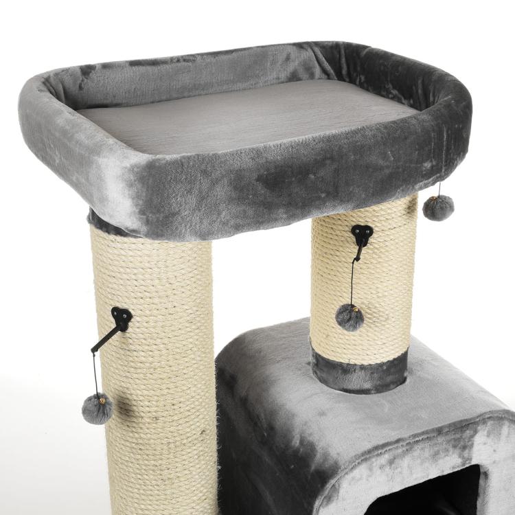 Škrabadlo pro kočky Canadian Cat MILTON kočičí strom - šedo-béžové XXL - pro velké kočky od ParrotPlanet.cz