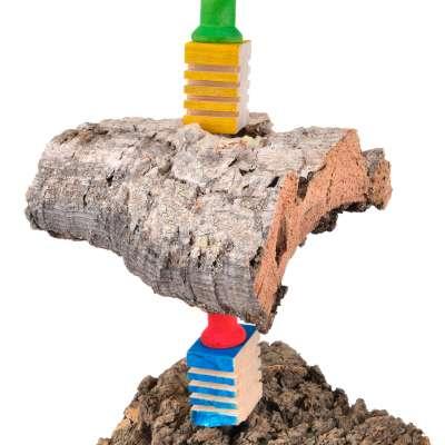 Hračka pro papoušky z korkové kůry dubu, velikost M od ParrotPlanet.cz