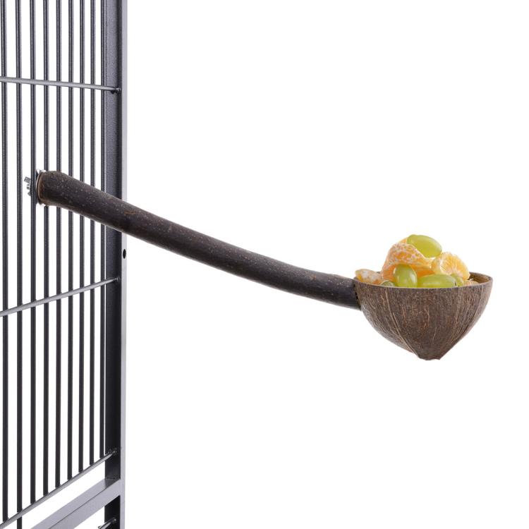 Tyč s kokosovou miskou pro všechny papoušky od ParrotPlanet.cz