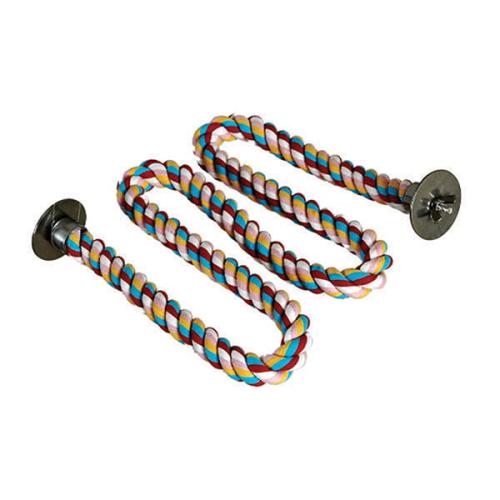 Zig Zag II – pružná tyčinka 1,5 METRU, bavlněná spirála s libovolným rozložením pro střední papoušky od ParrotPlanet.cz