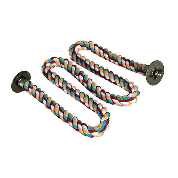 Zig Zag II – pružná tyčinka 1,5 METRU, bavlněná spirála s libovolným rozložením pro střední papoušky od ParrotPlanet.cz