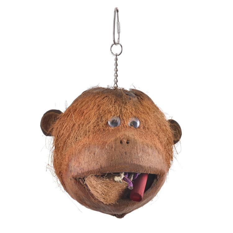 Kokosová opice – hračka pro střední a velké papoušky ParrotPlanet.cz