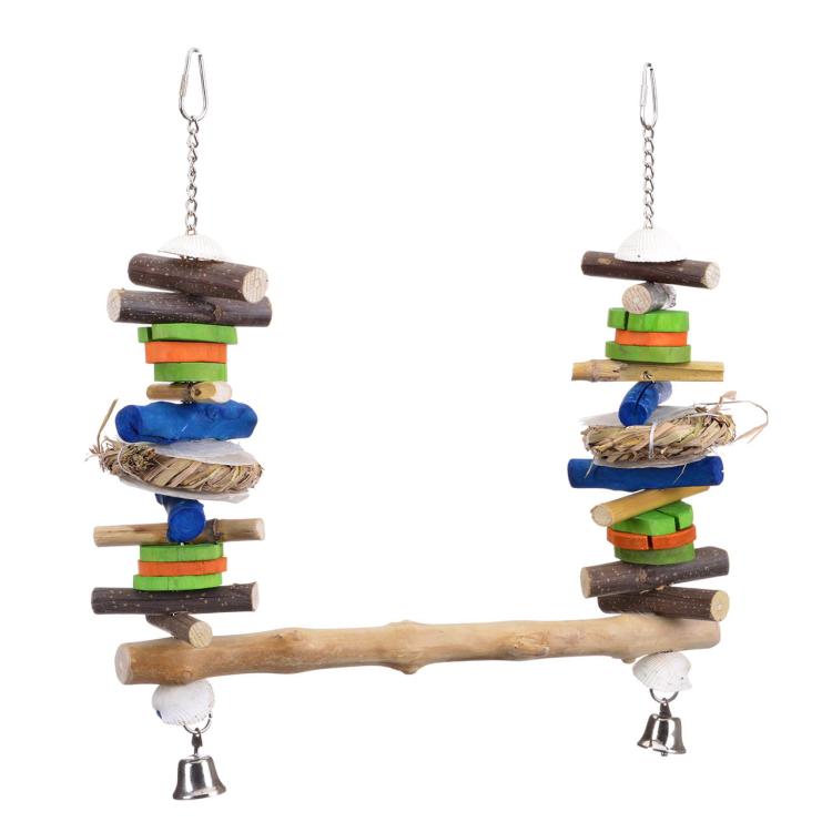 Houpací síť JAVA s mušlemi L – pro velké a střední papoušky od ParrotPlanet.cz