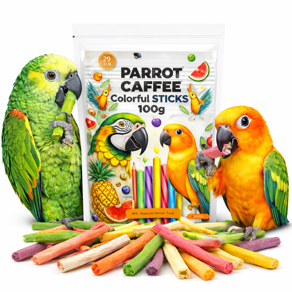 PARROT CAFFEE - Colorful STICKS - ovocné tyčinky pro všechny papoušky 100 g od ParrotPlanet.cz